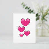 Liebe Hearts Postkarte (Stehend Vorderseite)