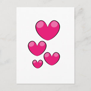Liebe Hearts Postkarte