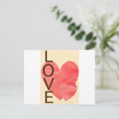 Liebe Hearts Postkarte (Stehend Vorderseite)