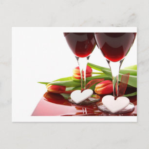 LIEBE HEARTS POSTKARTE