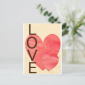 Liebe Hearts Postkarte (Stehend Vorderseite)