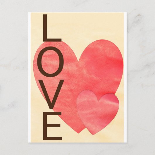 Liebe Hearts Postkarte (Vorderseite)