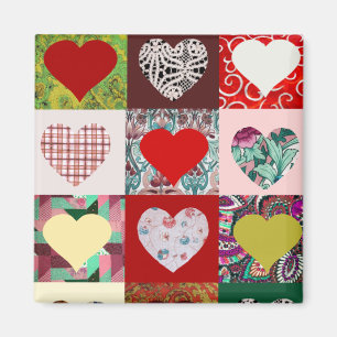 Liebe Hearts Quilt Magnet