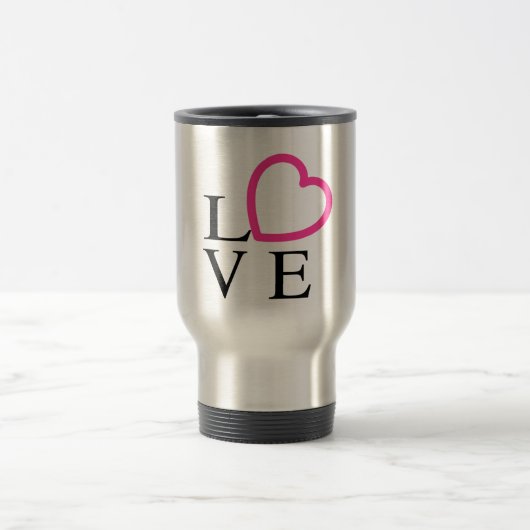 Liebe Hearts Reisebecher (Mittel)