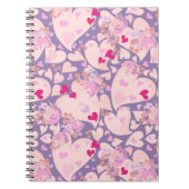 Liebe Hearts & Rose Notebook Notizblock (Vorderseite)