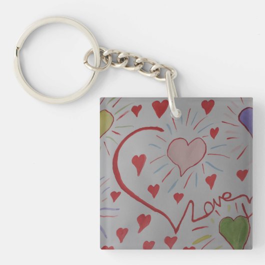 Liebe Hearts Schlüsselanhänger (Vorderseite)