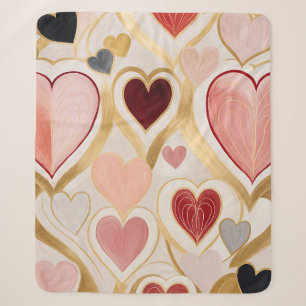 Liebe Hearts Sherpadecke