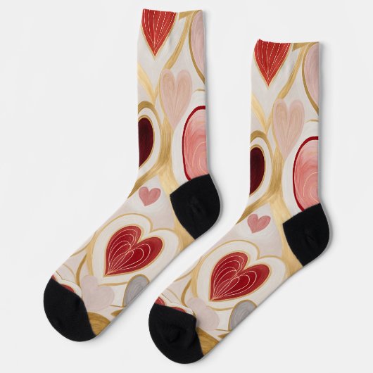 Liebe Hearts Socken (Linkes Detail)