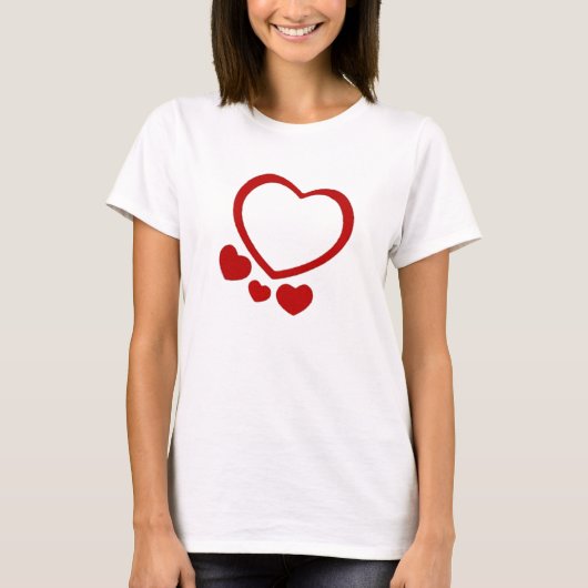 Liebe Hearts T - Shirt (Vorderseite)