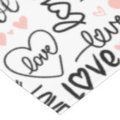 Liebe Hearts Tischdecke (Schrägansicht)