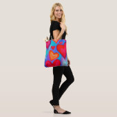 Liebe Hearts Tote Bag Tasche (Am Model)