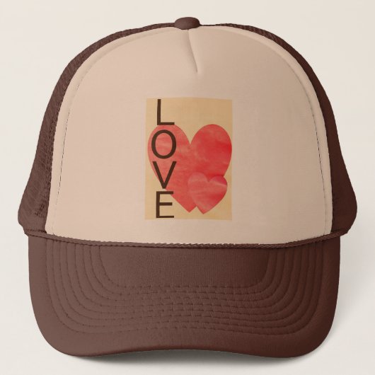 Liebe Hearts Truckerkappe (Vorderseite)