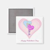 Liebe Hearts Valentine Magnet (Vorderseite/Rückseite)