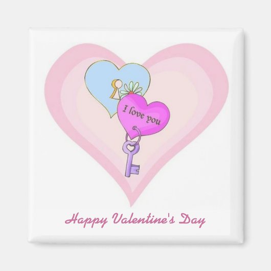 Liebe Hearts Valentine Magnet (Vorne)