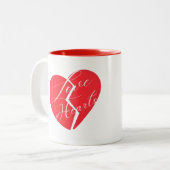 Liebe Hearts Valentine Zweifarbige Tasse (Vorderseite Links)