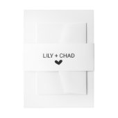 Liebe Hearts Wedding Einladung Bauchband Einladungsbanderole (Vorderseite Beispiel)