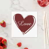 Liebe Hearts Wedding Paper Napkin Set Serviette (Beispiel)