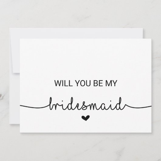 Liebe Hearts werden Sie meine Bridesmaid sein Einladung (Vorderseite)