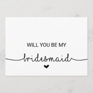 Liebe Hearts werden Sie meine Bridesmaid sein Einladung