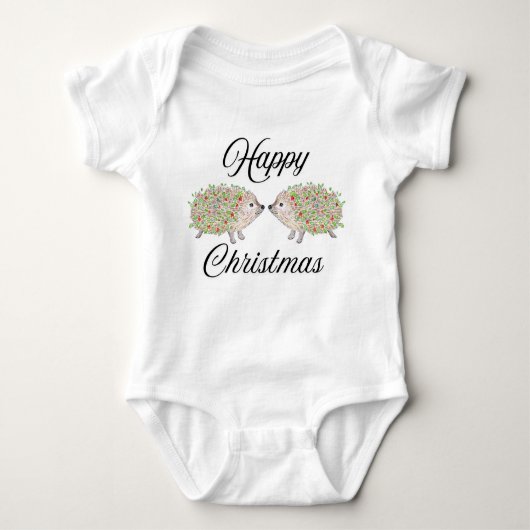 Liebe Hedghogs Weihnachten Baby Strampler (Vorderseite)