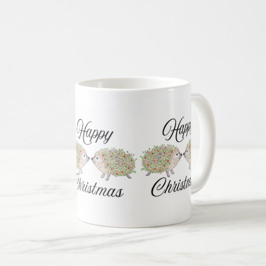 Liebe Hedghogs Weihnachten Kaffeetasse (VorderseiteRechts)