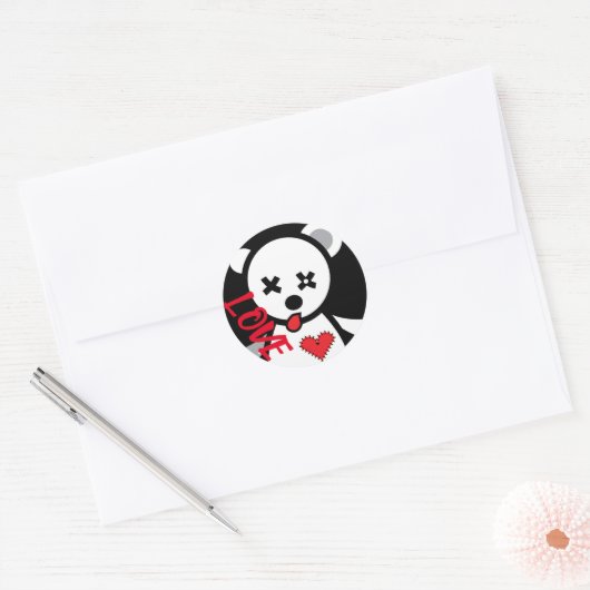 Liebe Heft Round Sticker (Umschlag)