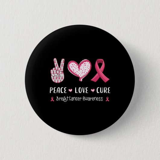 Liebe heilen Brustkrebs Button (Vorderseite)