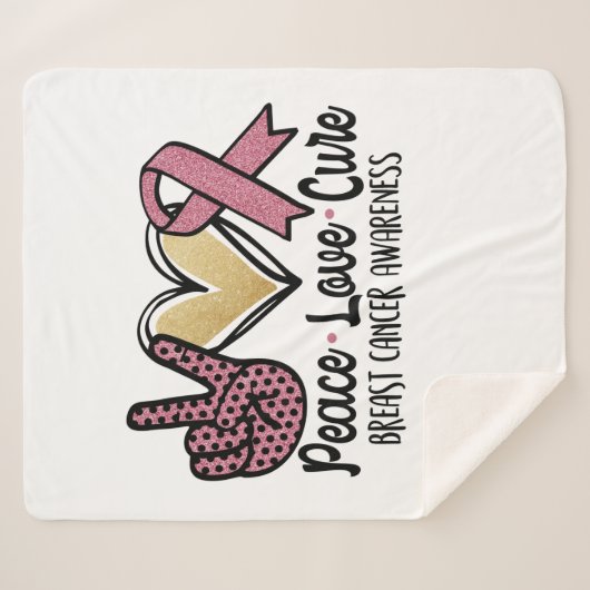 Liebe heilen Brustkrebs Sherpadecke (Vorderseite (Horizontal))