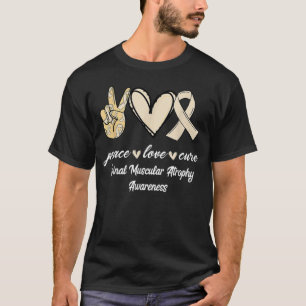 Liebe heilen Creme Ribbon Spinale Muskelantrose T-Shirt