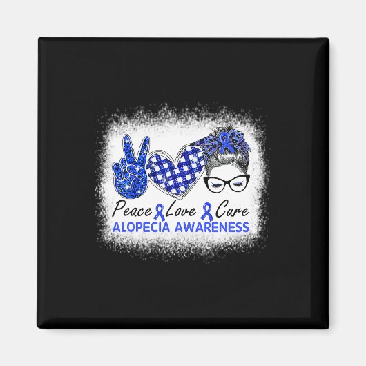 Liebe heilen Frauen Alopezie Bewusstsein Magnet (Vorne)