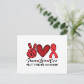Liebe heilen Herzkrankheiten Bewusstsein Postkarte (Stehend Vorderseite)