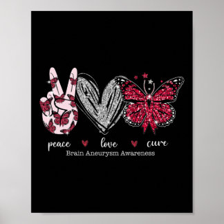Liebe heilen Hirnaneurysma Krieger Burgund Ri Poster