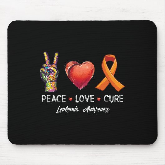 Liebe heilen Leukämie Bewusstsein Männer Kinder Mousepad (Vorne)