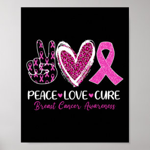 Liebe Heilen rosa Ribbon Brustkrebs Bewusstsein Fr Poster