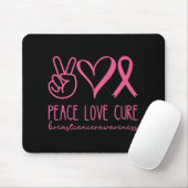 Liebe heilen rosa Ribbon Krieger Brustkrebs Mousepad (Mit Mouse)