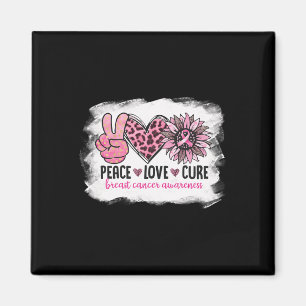 Liebe heilt Brustkrebs-Bewusstsein Rosa Band  Magnet