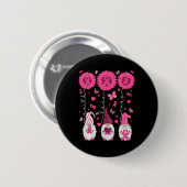 Liebe heilt Gnomes Sonnenblumen Brustkrebs Bewusst Button (Vorne & Hinten)