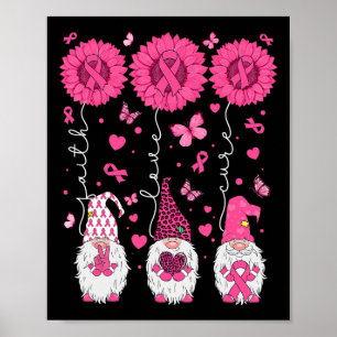 Liebe heilt Gnomes Sonnenblumen Brustkrebs Bewusst Poster