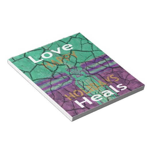 Liebe heilt notizblock (angewinkelt)