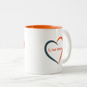 Liebe heilt zweifarbige tasse (VorderseiteRechts)