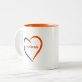 Liebe heilt zweifarbige tasse (Vorderseite Links)