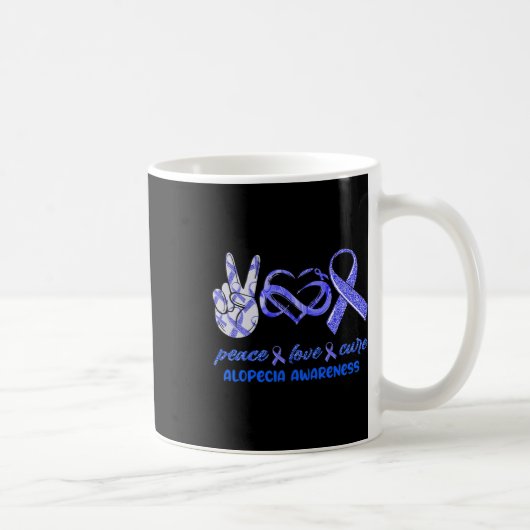 Liebe Heilung Alopezie Bewusstsein Kaffeetasse (Rechts)