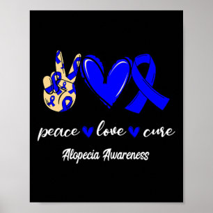 Liebe Heilung Alopezie Blauer Schleim Bewusstsein Poster