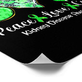 Liebe Heilung grüner Ribbon Nierenerkrankung Sensi Poster (Ecke)