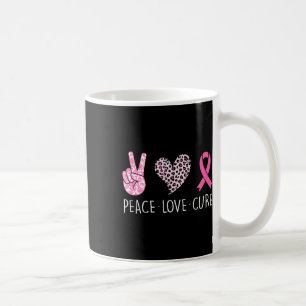 Liebe Heilung Herz rosa Ribbon Brustkrebs-Aussicht Kaffeetasse