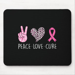 Liebe Heilung Herz rosa Ribbon Brustkrebs-Aussicht Mousepad