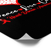 Liebe Heilung Herzerkrankungen Bewusstsein Rotes H Poster (Ecke)