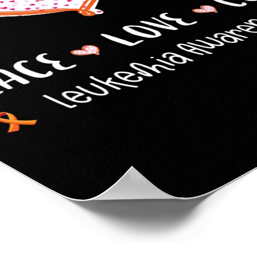 Liebe Heilung Leukämie Bewusstsein Männer Frauen K Poster (Ecke)