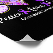 Liebe Heilung Lila Ribbon Überdosierung Geschenke  Poster (Ecke)