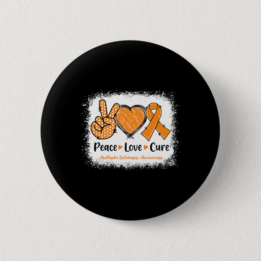 Liebe Heilung Multiple Sklerose Frau Awareness Ora Button (Vorderseite)